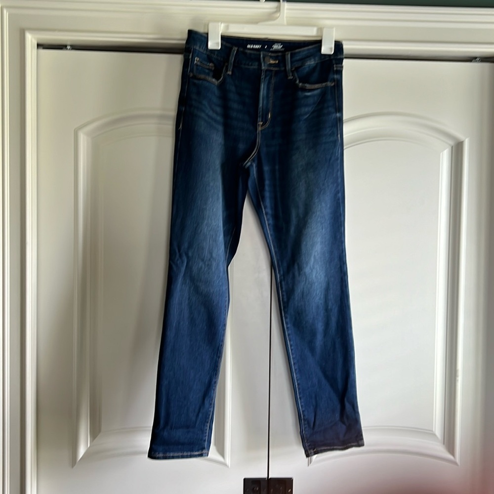 Old Navy High Rise Power Slim Straight Jeans